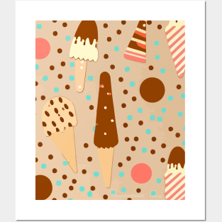 Popsicle and Sprinkles Pattern Posters and Art
